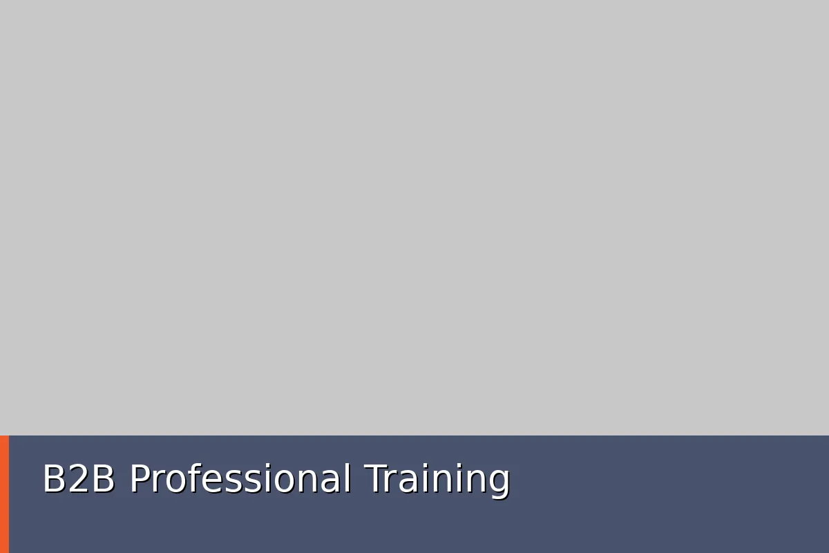 B2B Professional Training