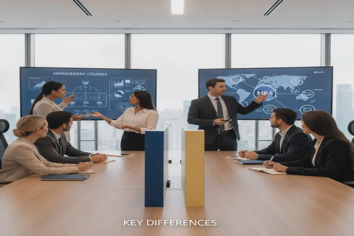 management courses vs MBA comparison